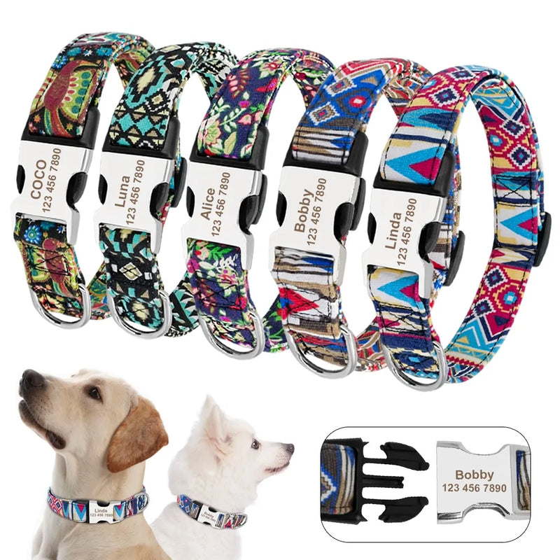 Dog Tag Collar Adjustable