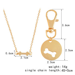 Human Dog Bone Charm Necklace