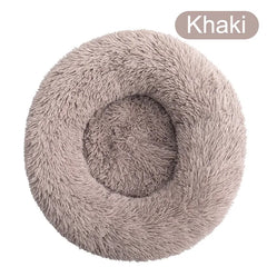 Warm Soft Long Donut Plush Pet Cushion